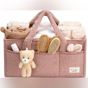 Pink Diaper Caddy Organizer